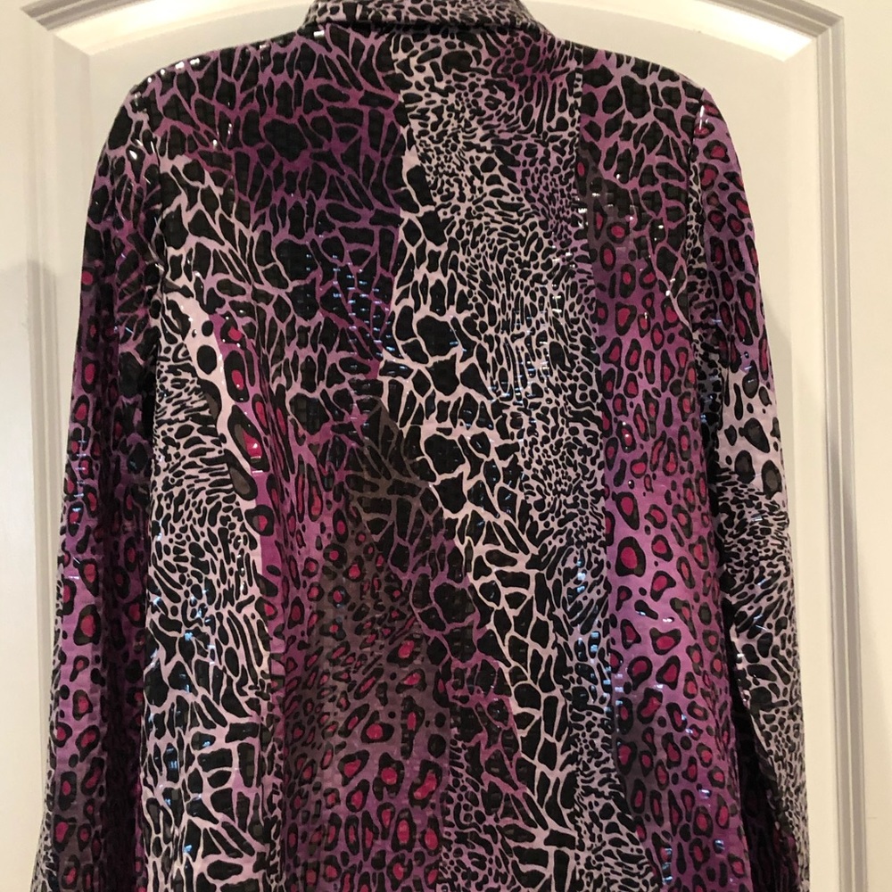 NWT Simonton Says Purple Leopard Jacket Size Small - Picture 7 of 8